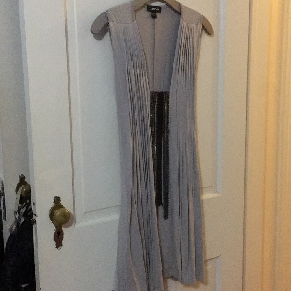 Gray chain detailed dress